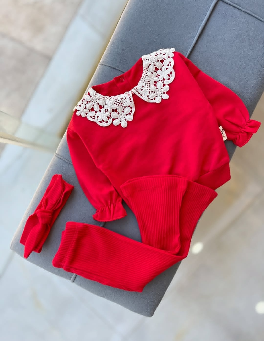 بلوز شلوار و تل قرمز کد ۳۱۶