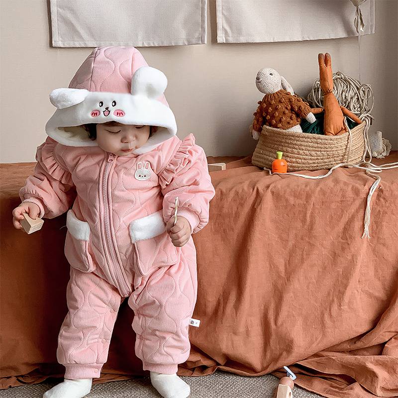 کاپشن سرهمی دخترونه دو جیب کلاه خرگوش کد ۳۲۰