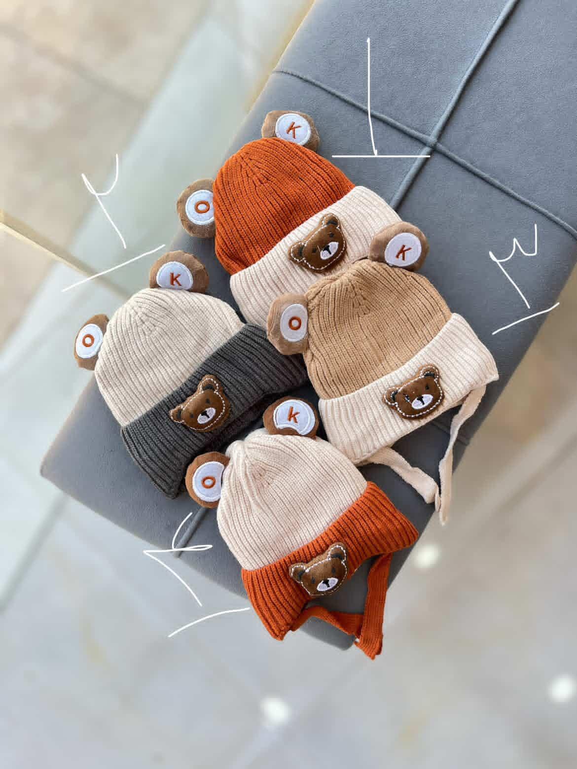 کلاه گرم  دو گوش تدی برجسته کد ۳۱۹