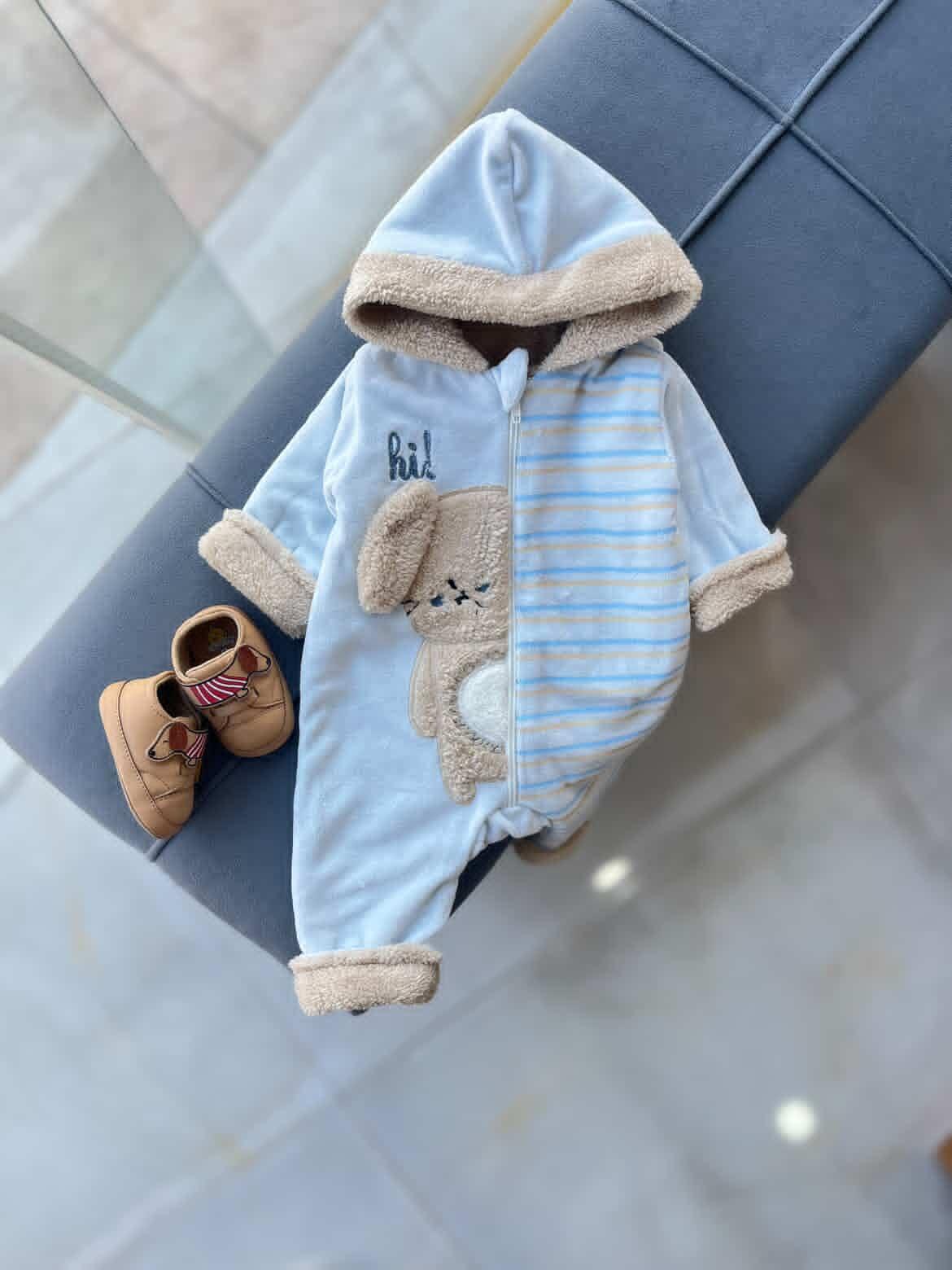 سرهمی داخل خز آبی گوش برجسته کد ۹۴۹