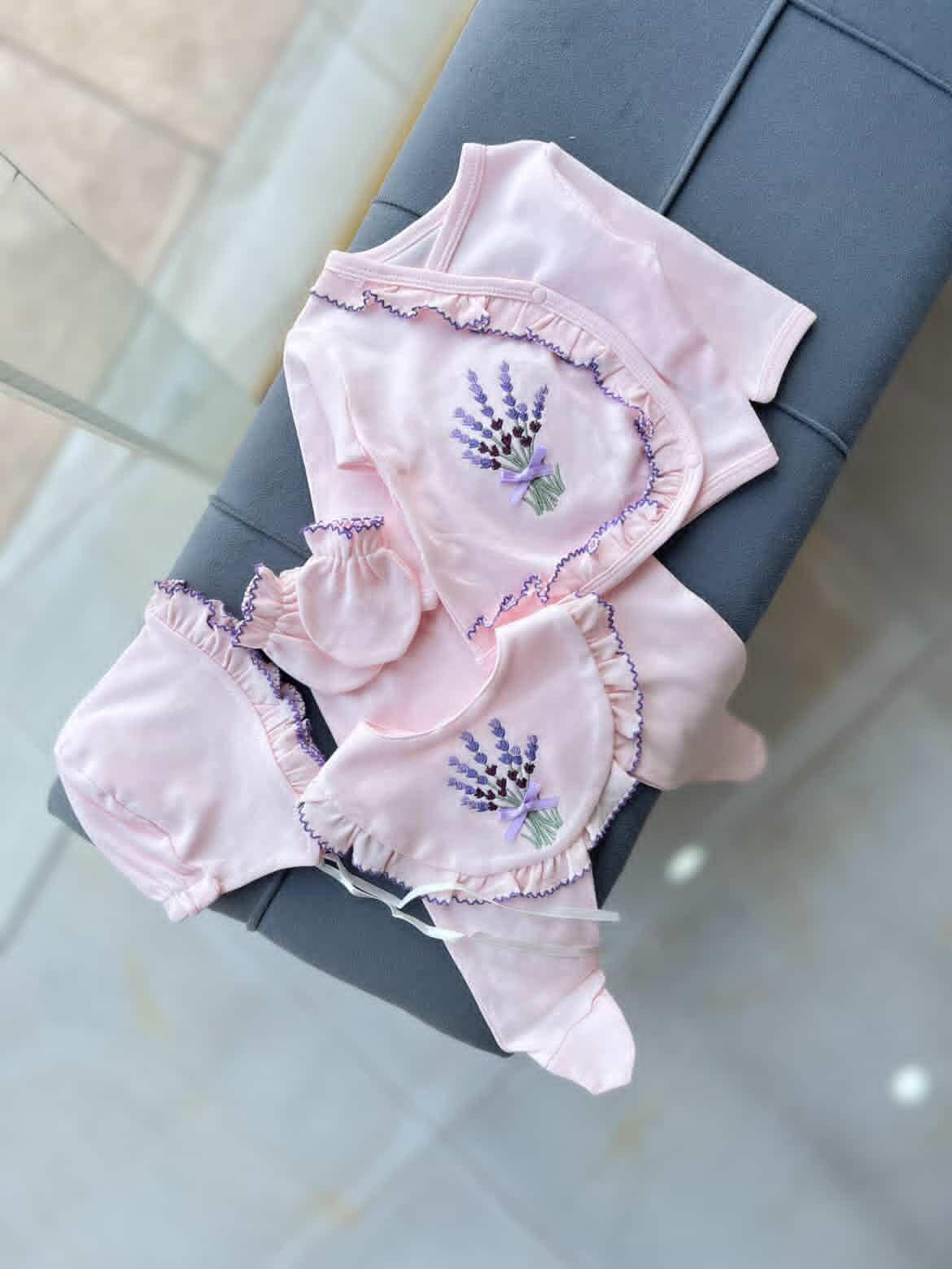 ست نوزادی دخترونه دسته گل کد ۵۰۲